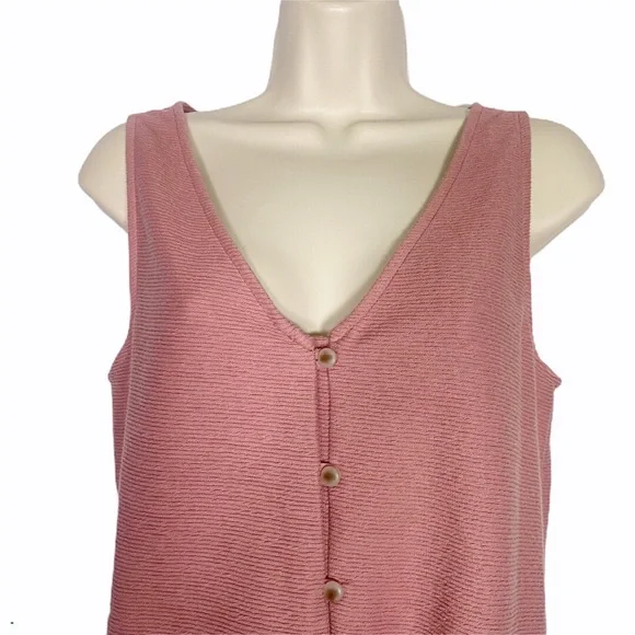Madewell Texture & Thread Button-Front Tie Tank Top - Picture 4 of 12